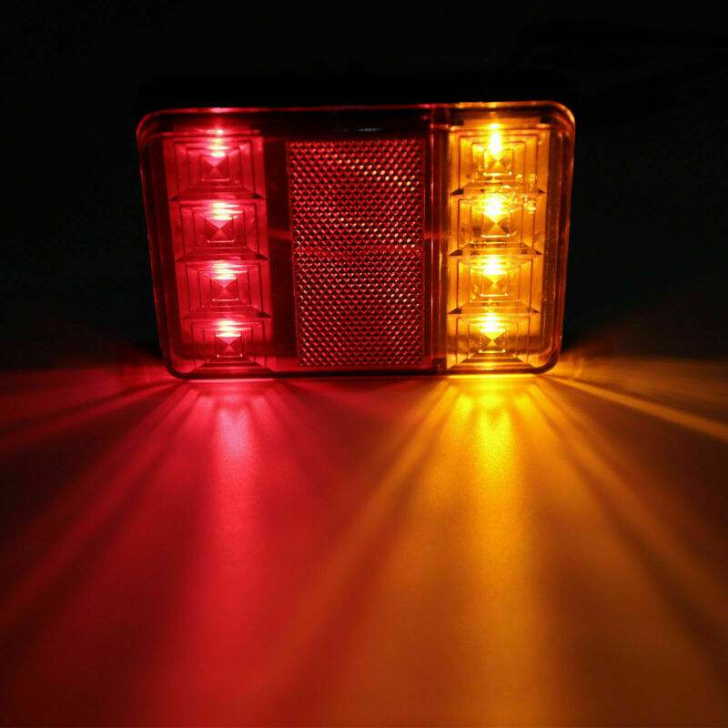 2X 24V LED Rear Tail Lights Indicator Stop Light Trailer Caravan Van Truck Lorry