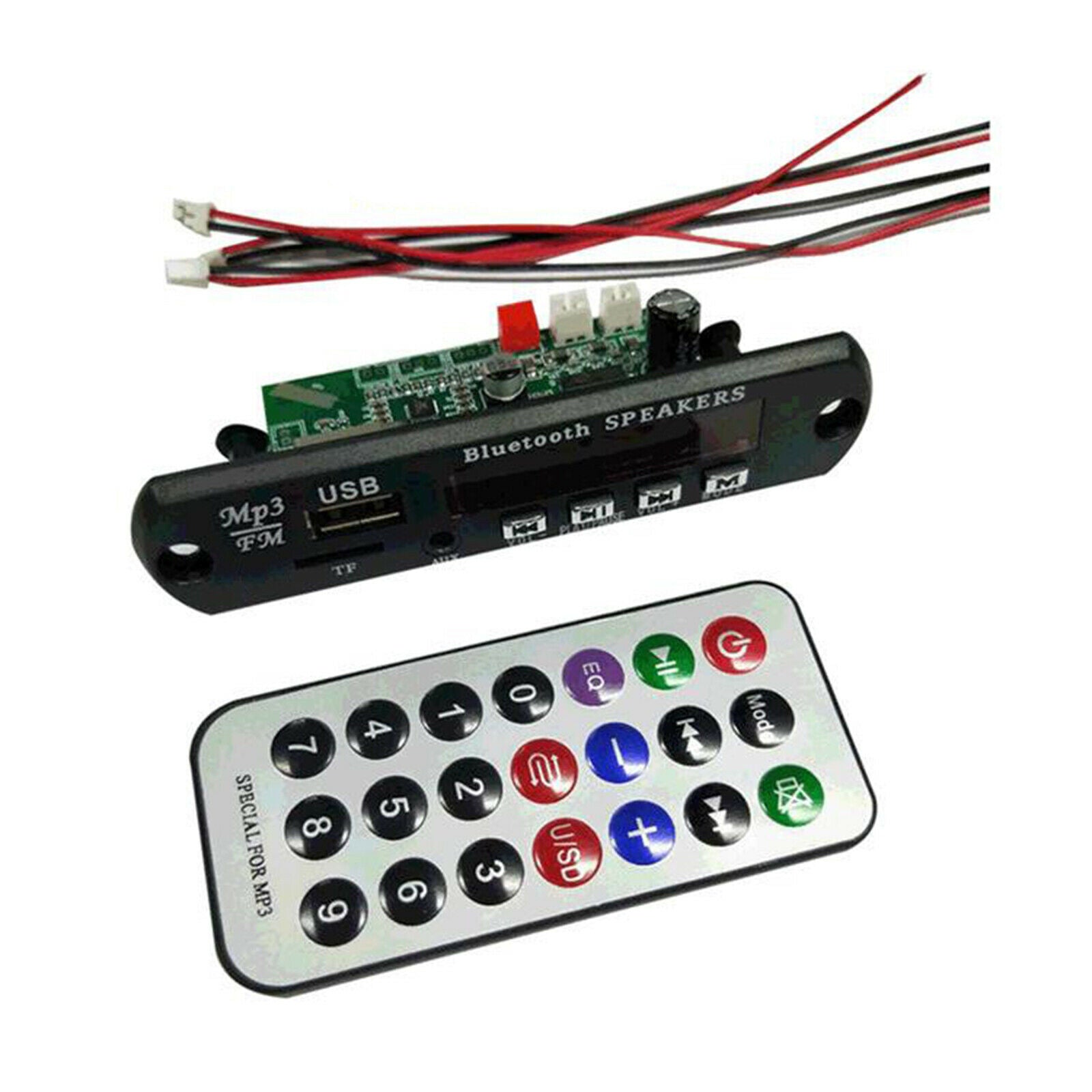 12V Car Bluetooth MP3 AUX FM Decoder Board Audio Decoding Module TF Card USB