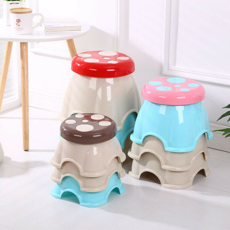 2x Non-Slip Kids Cartoon Seat Thickening Low Bench for Home Living Room