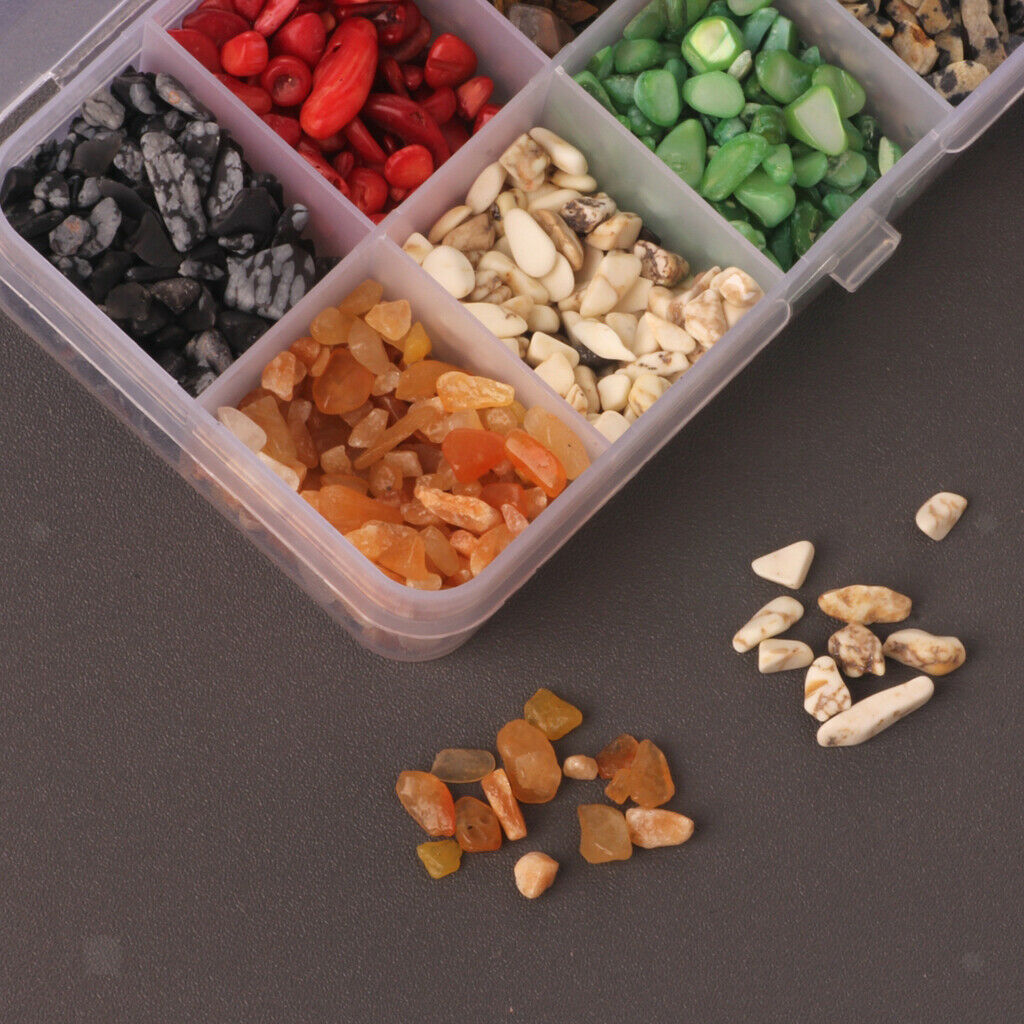 1 Box Craft Beads Colorful Stone Chips for Crafts Jewelry Decors Sewing DIY
