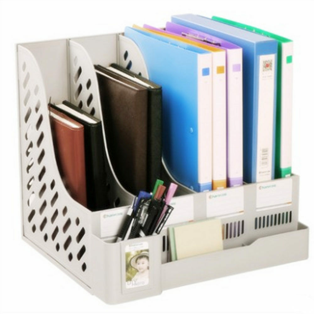 4 Layers  File Document Holders Desk Set Book Holder Office School Supplies