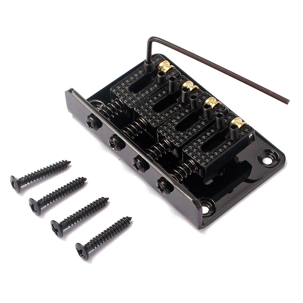 Black 4 String Guitar Bridge for Mandolin Ukulele Cigar Box Guitar Parts