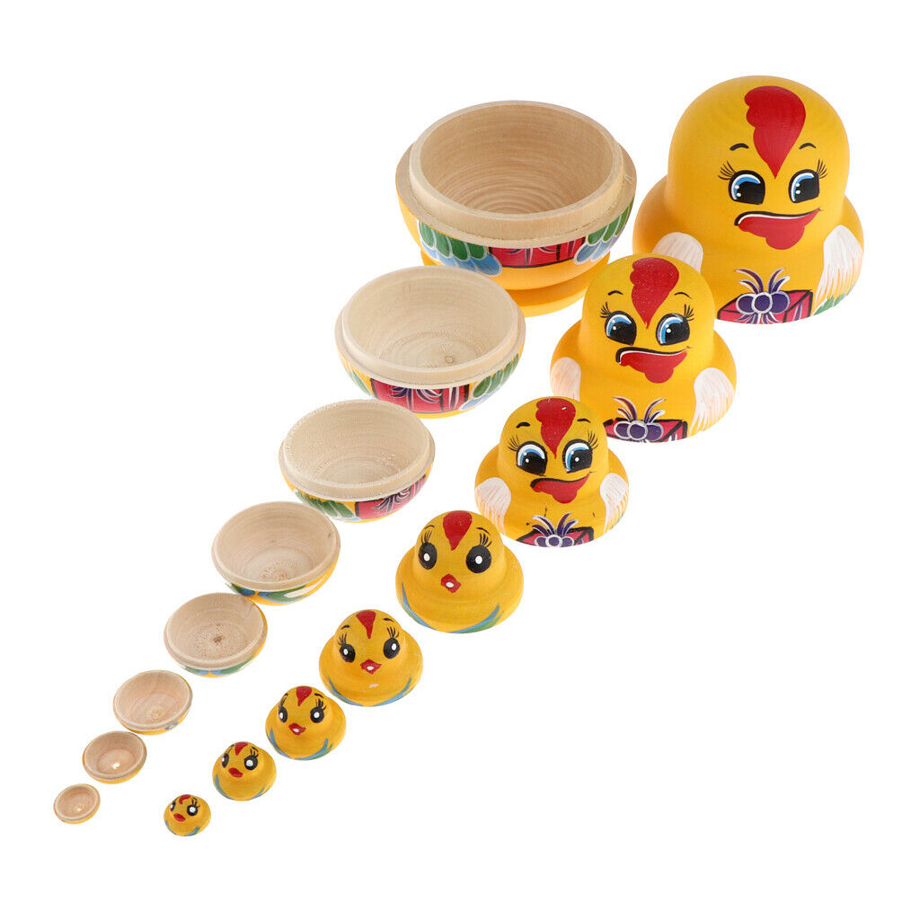 8 Piece   Cartoon Chick w/ Wing Toys Handpainted Party Decoration