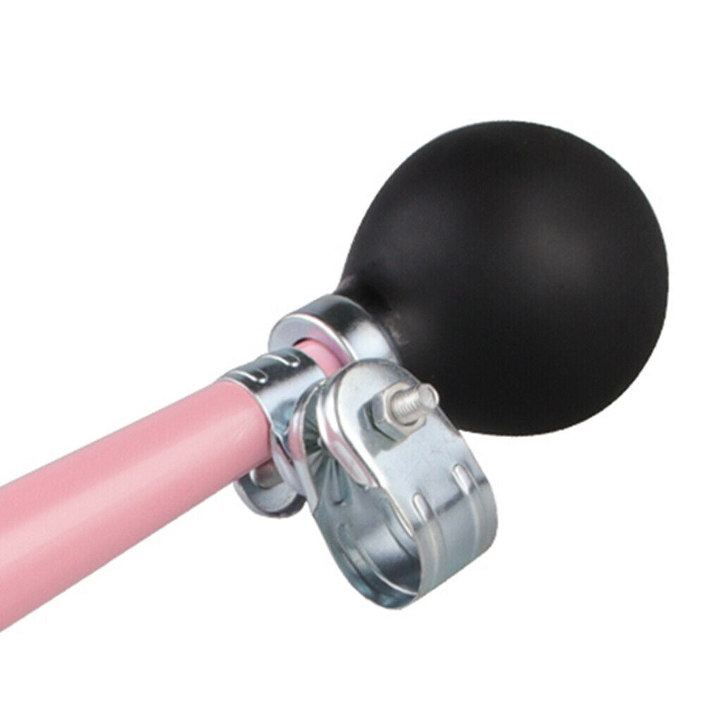 Aluminum Alloy Cycling Bike Air Horn BMX Bugle Pink with Squeezable Rubber Bulb