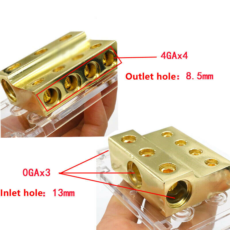 1PCS Car Audio Amplifier Pure Copper 1 Point 4/1 Output 4 Box Wiring Terminal