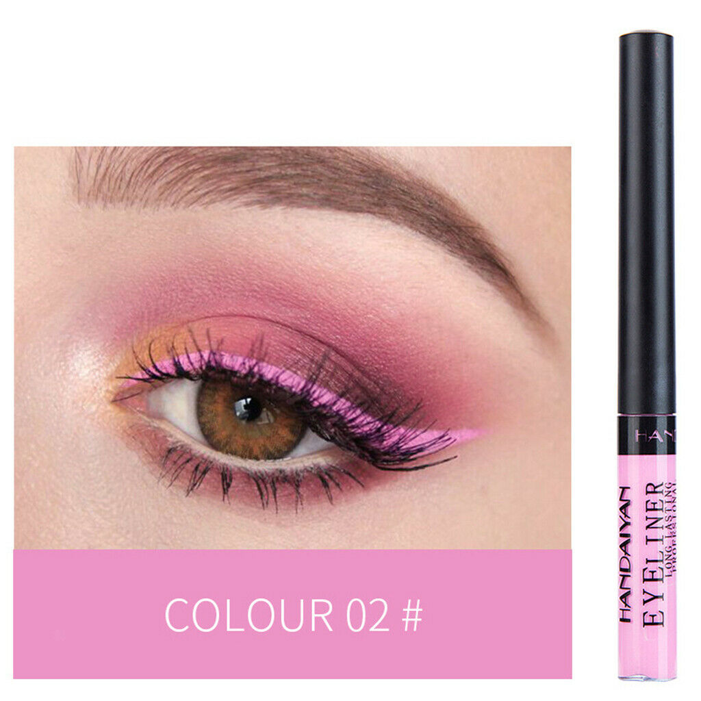 Matte Liquid Eyeliner Smudgeproof Colorful Eye Liner Quick Dry 2