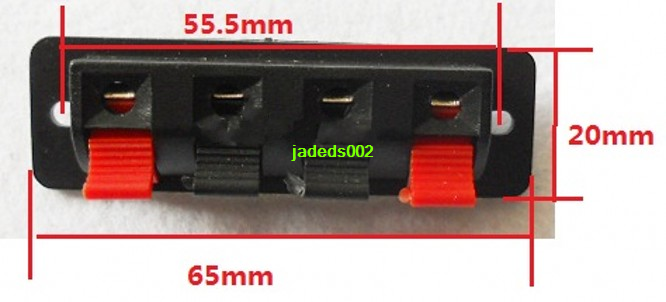 1pcs Speaker Junction Box 4-way Terminal block connector clip HiFi Audio Parts