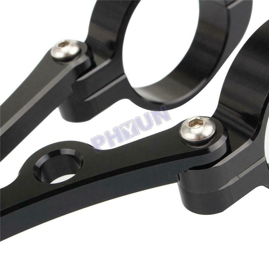 48mm 2x Motorcycle Headlight Bracket CNC Mounting Front Fork Tube Holder Clamp