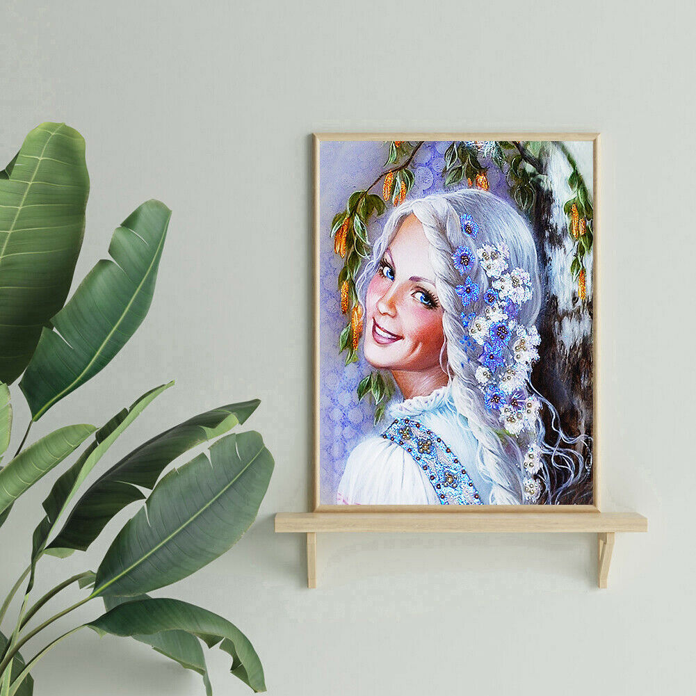 Smile Girl Part Drill Diamond Painting Home Decor DIY Mosaic Kit Picture @