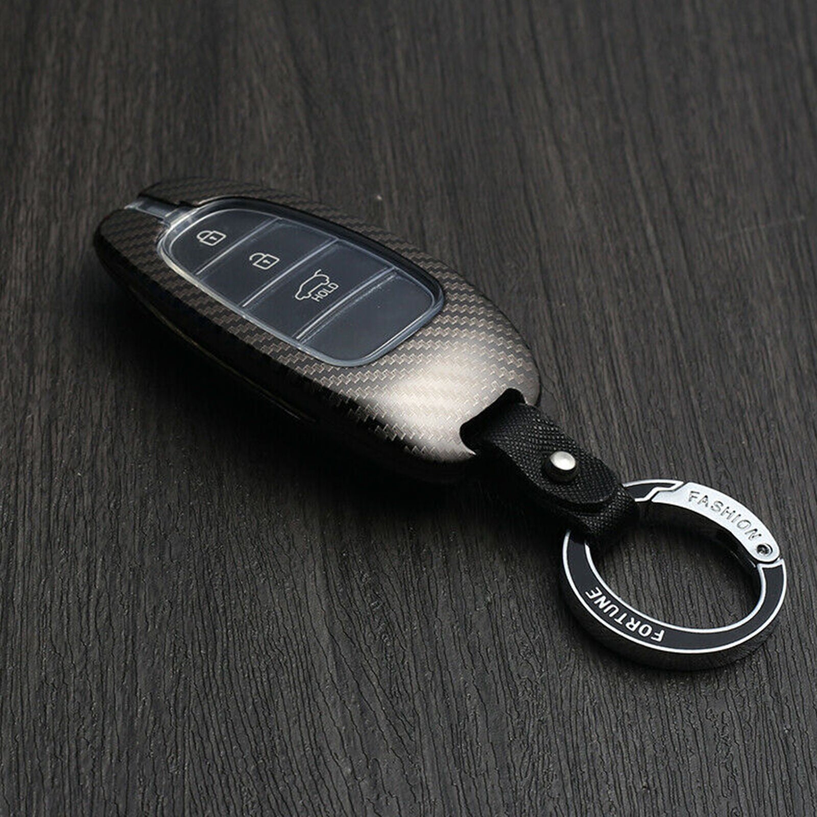For Hyundai Tucson IV NX4 Flip Key Case Key Fob Cover Case Grey Zinc Alloy