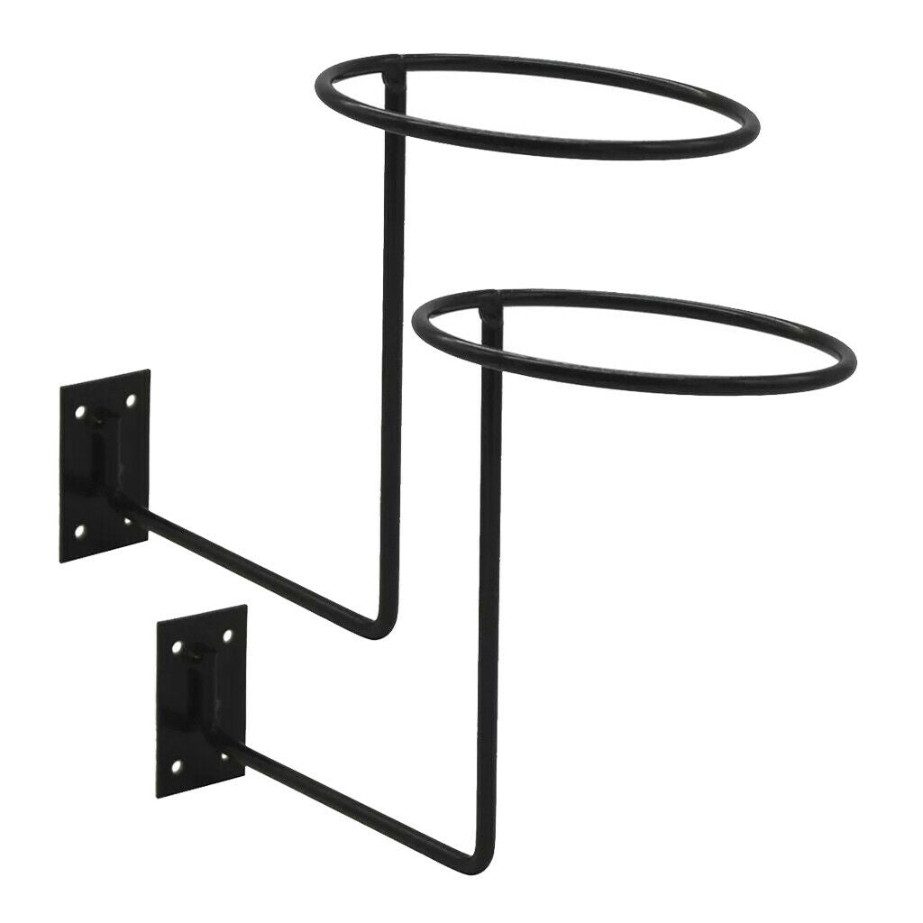 2 Pack Rust-proof Helmet Holder Painter Sun Hat Wig Rack Hook Stand Black