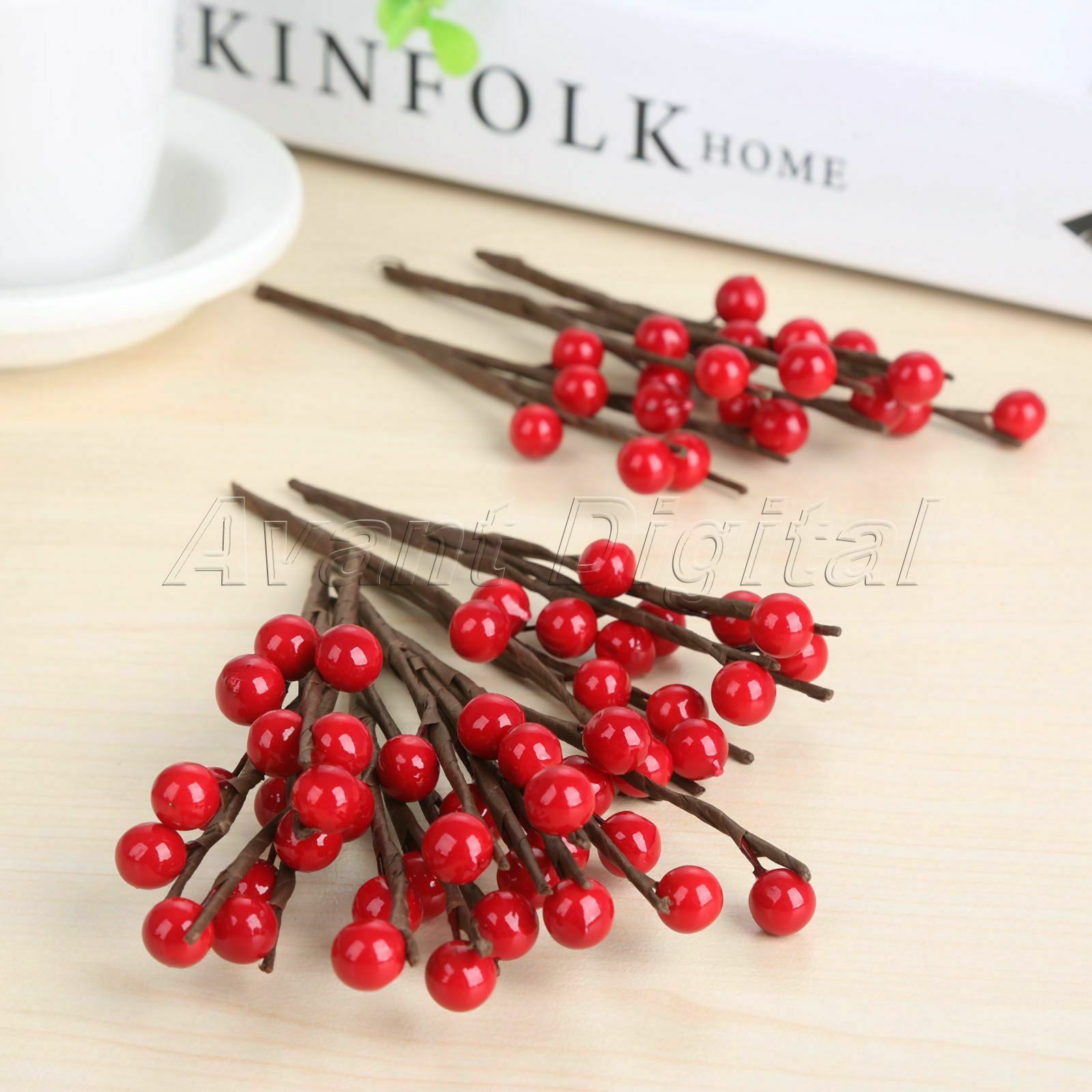 Decoration Artificial Berry Bacca Bouquet DIY Crafts Simulation Flowers 10Pcs