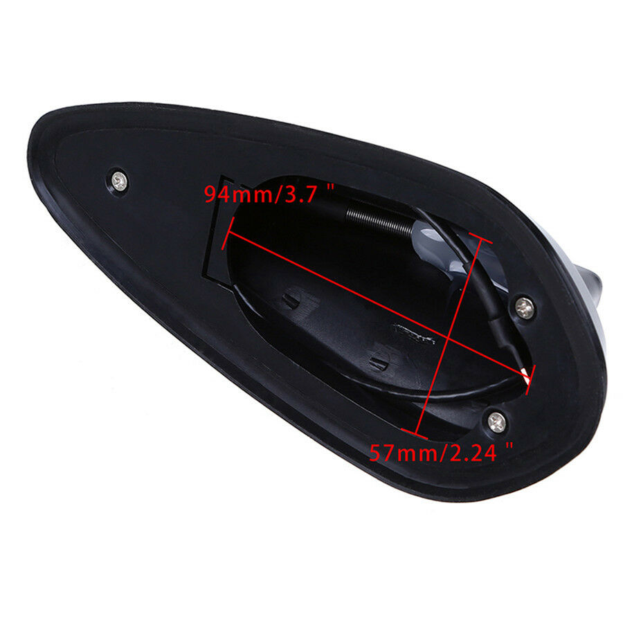 1x White Shark Fin Car Roof Aerial FM AM Radio Signal Replacement Antenna Decor