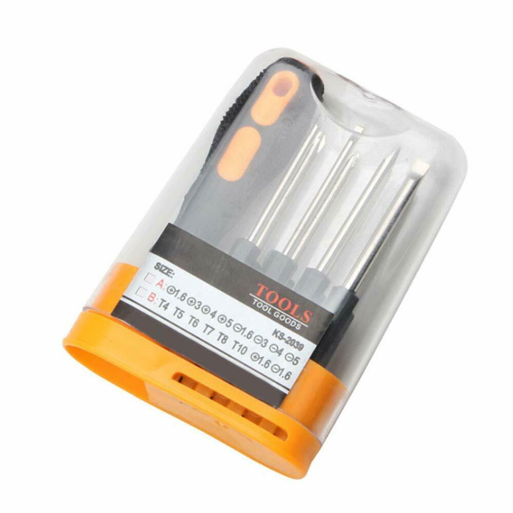 Cross Head Tool Screwdriver 8 In 1 Tool Set Soft Handle Slotted