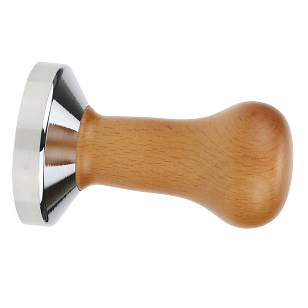 2pcs Coffee Bean Tamper Barista Pressing Tool w/ Wodoen Handle Easy to Clean