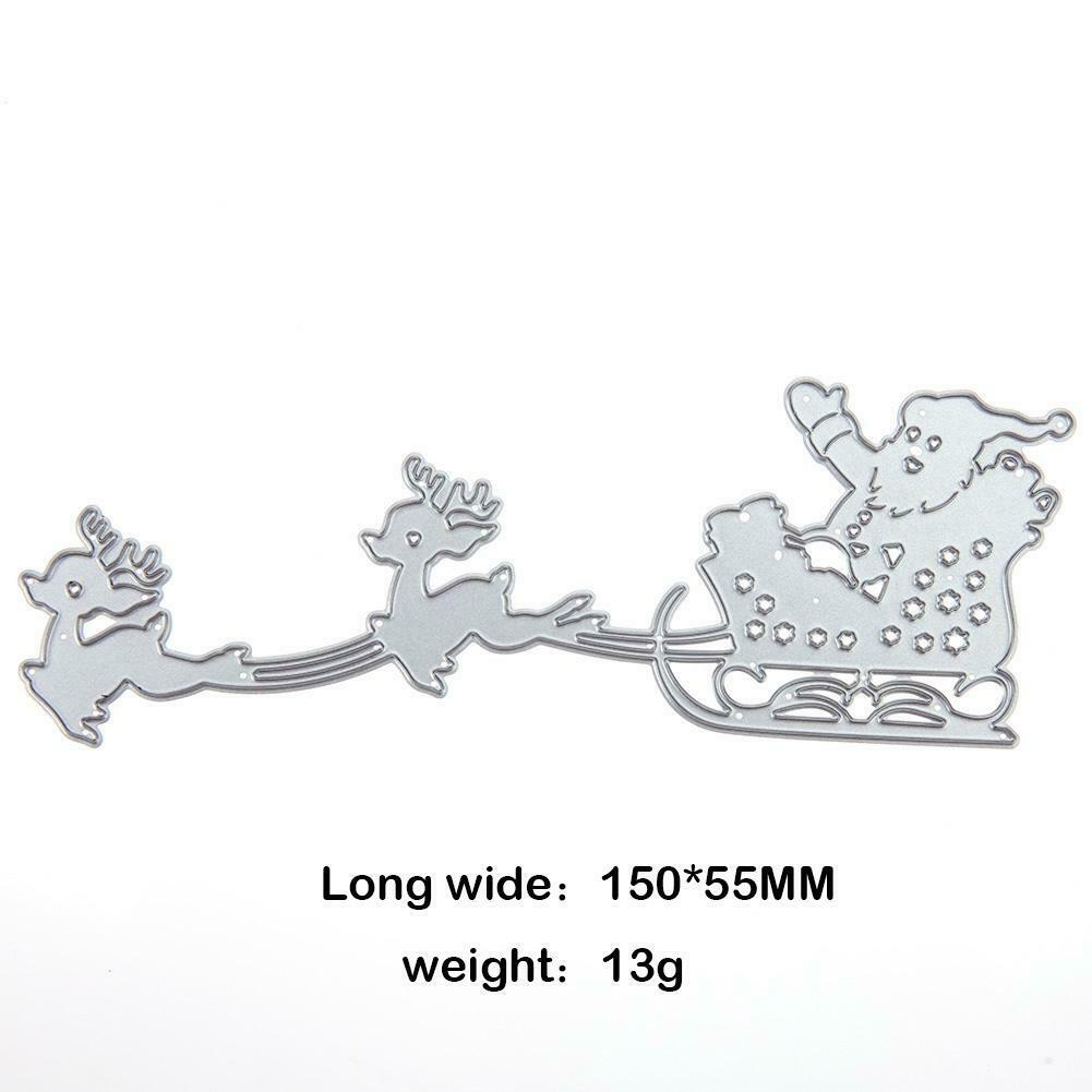 Santa Sled Metal Cutting Die Stencil DIY Scrapbooking Album Embossing Craft @