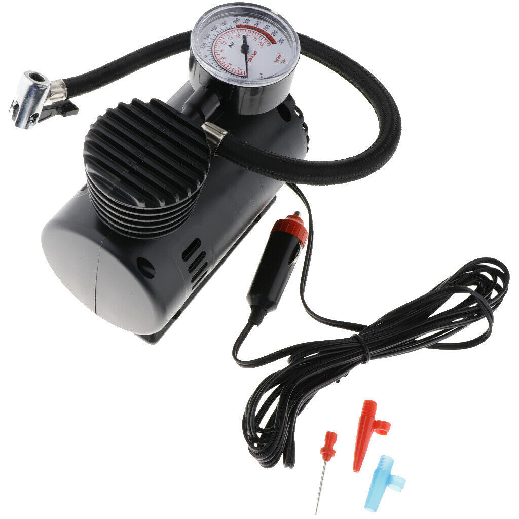 300 PSI Auto Tire Air Compressor, Useful Emergency Device for Car and Bike