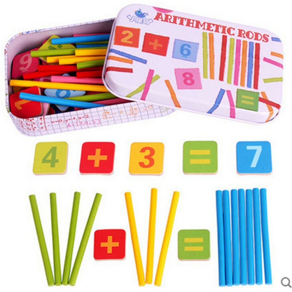 Kids Counting Sticks with Number Cards & Box Calculation Educational Toys