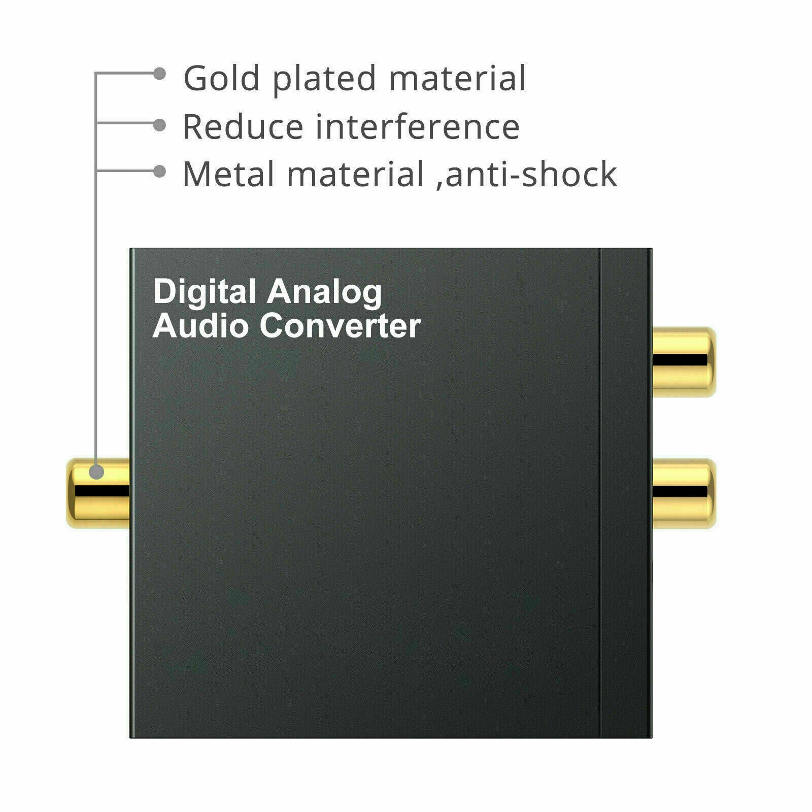 Optical Coaxial Toslink Digital to Analog Audio Converter Adapter RCA 3.5mm L/R