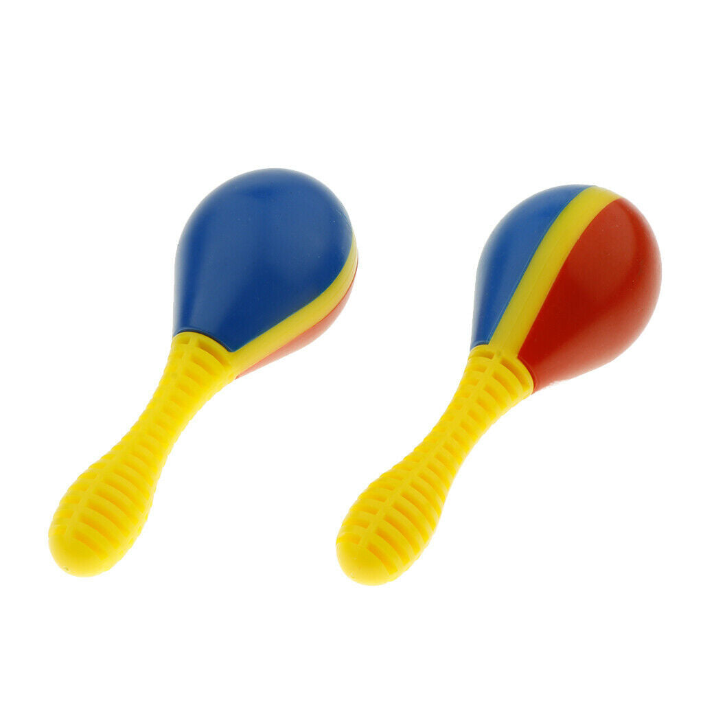 2 Pieces Plastic Maracas Handheld Shaking Toys Gift for Baby Toddlers