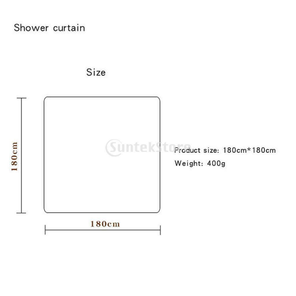 Christmas Shower Curtain Hooks Included Xmas Home Decoration 180x180cm C