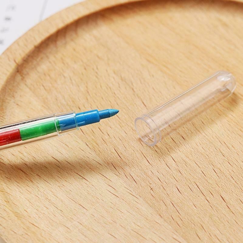 4 Pcs Colored Pens Set Refilalble 10 Colors Crayon Pens Set Recommended Age 3 ＋