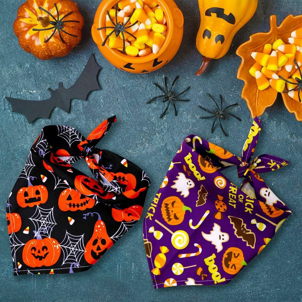 Bib Pet Collars Halloween Style Dog Scarf Pet Bandanas Cat Neck Scarf