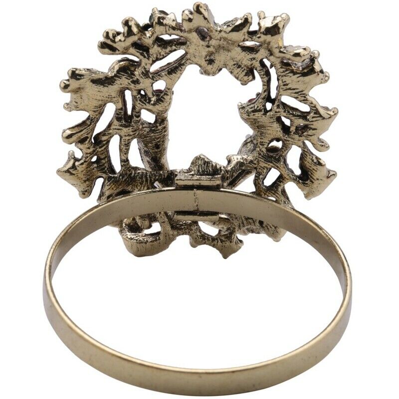 6Pcs Christmas Wreath Napkin s Metal Napkin Buckle Napkin Holder Napkin CircleJ1