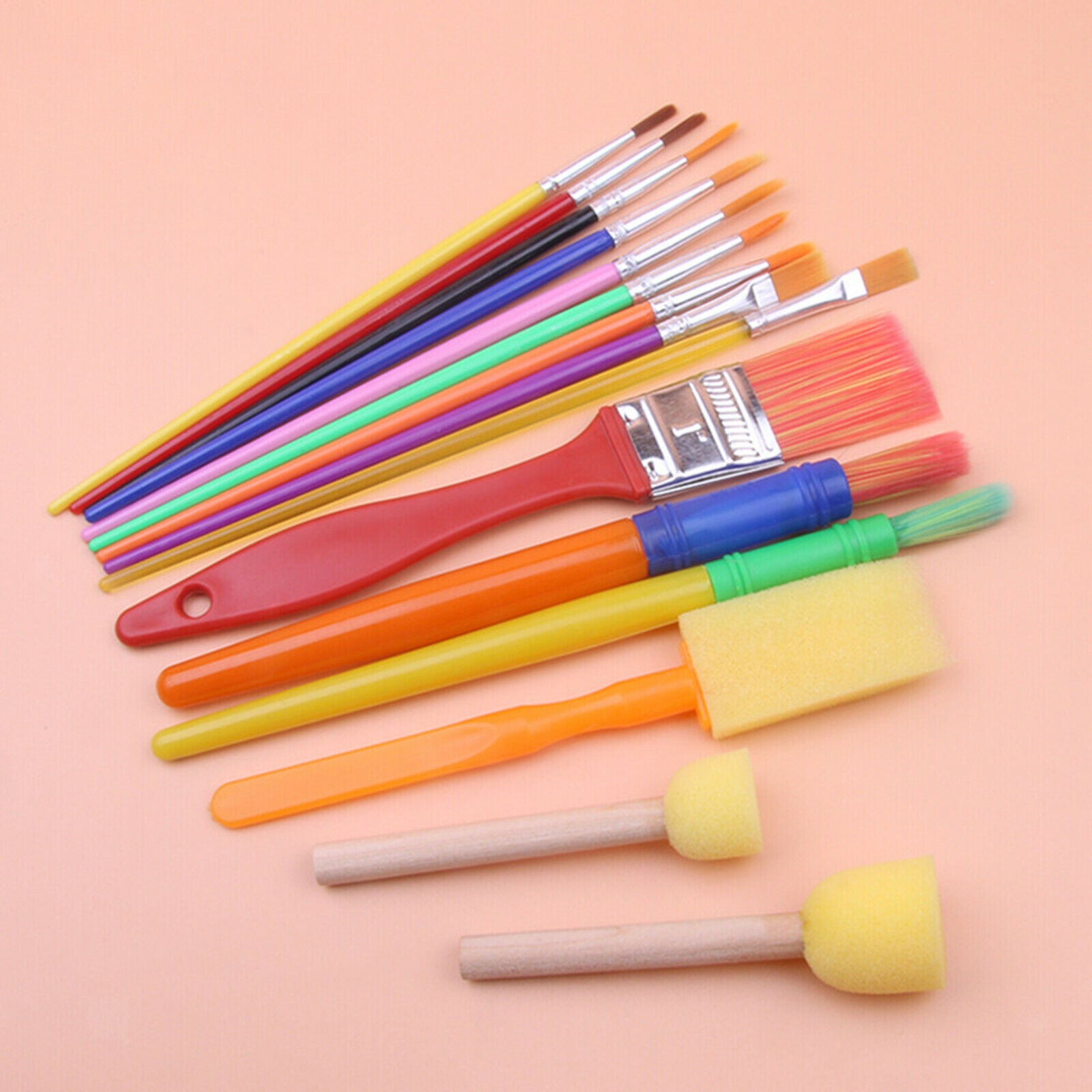 15pcs Paint Brushes Paintings Drawing Watercolor Tool Kid's Art Supplies
