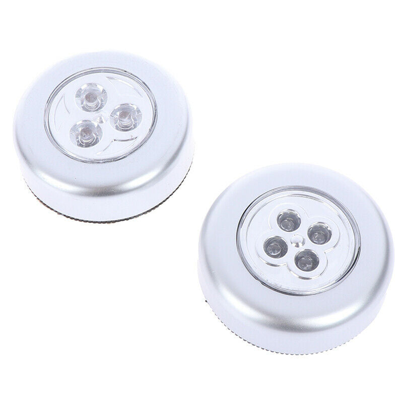 1 Pcs LED Car Touch Lights Push Tap Stick On Click Lamps Battery Power N..l8
