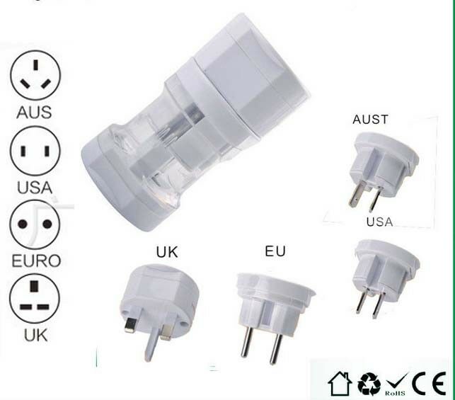 ALL-IN-1 USA UK US EU AU Travel Power Voltage Adapter Converter Plug 110v-250V