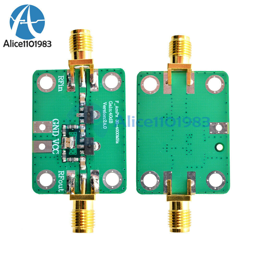 For FM HF VHF/UHF 30-4000MHz 4GHz 40dB Gain 50Ω Broadband RF Amplifier Module