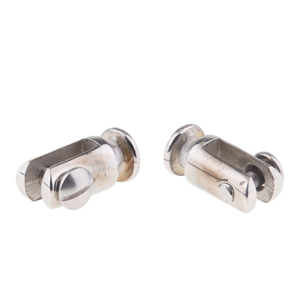 2pieces Steel Quick Release Post Boat Bimini Top Deck Hinge Hardware 32x15mm