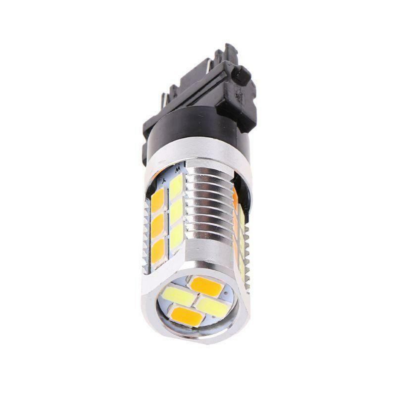 1PC 3157 50W 5630 Dual Color Switchback Yellow White LED Turn Signal Light Bulbs