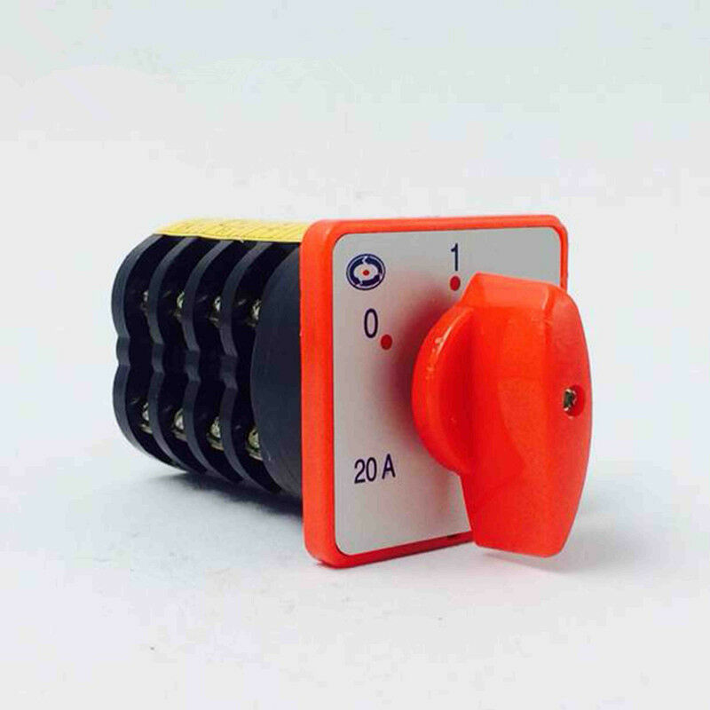 1PCS Changeover Cam Switch 4 Phase 16 Terminal 3 Position(0-1-2) Ui380V Ith 20A