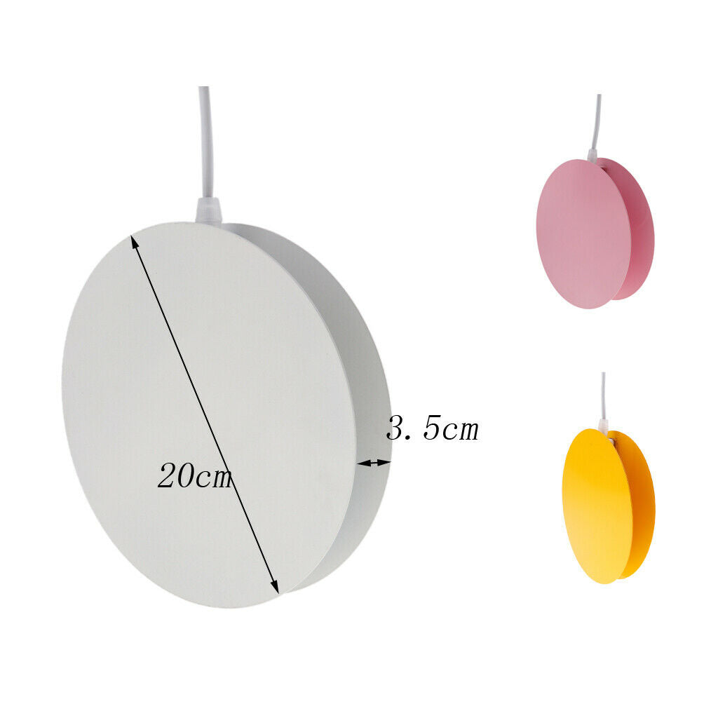 Iron Round Modern Shade Chandelier Ceiling Hanging Lamp LivingRoom E14 White