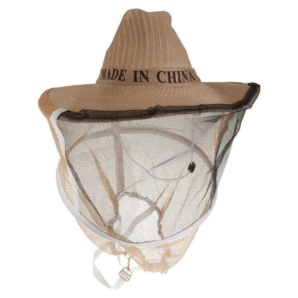 Beekeeping Cow Boy Hat Anti Mosquito Bee Veil Head Breathable Guard