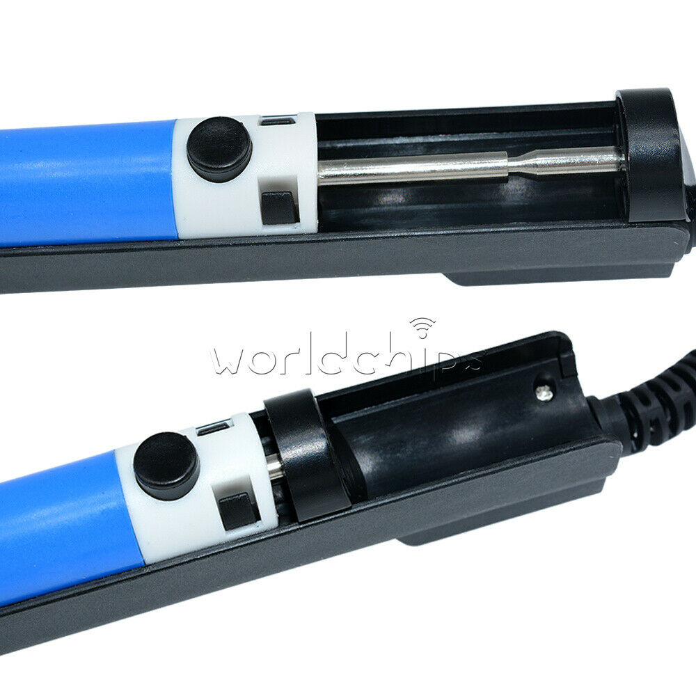 Blue 220V 30W Soldering Tools Tin Pump Electric Vacuum Tin Sucker Iron US Plug