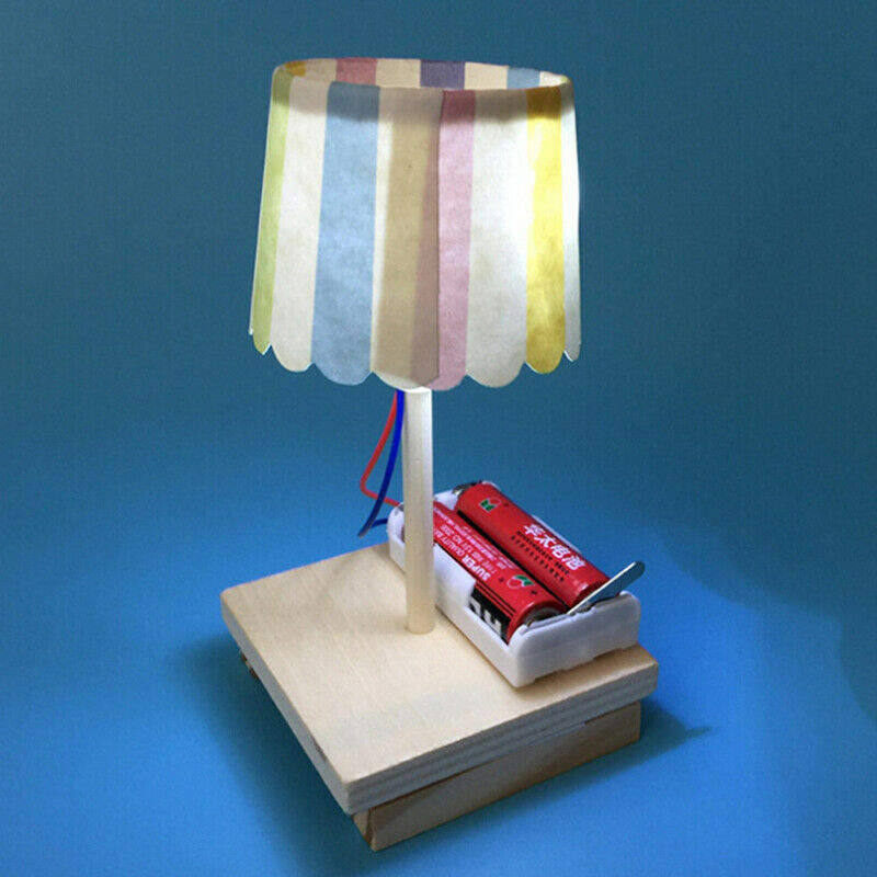 Kids Science Experiment DIY Toys Mini Wooden Table Lamp Gizmo Toys Set PTA.l8