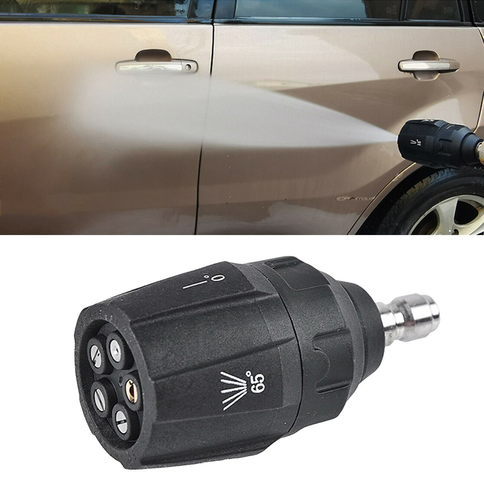 Quick-Connect Spray Nozzle for Car Garden up to 3600 PSI Multiple Degrees [