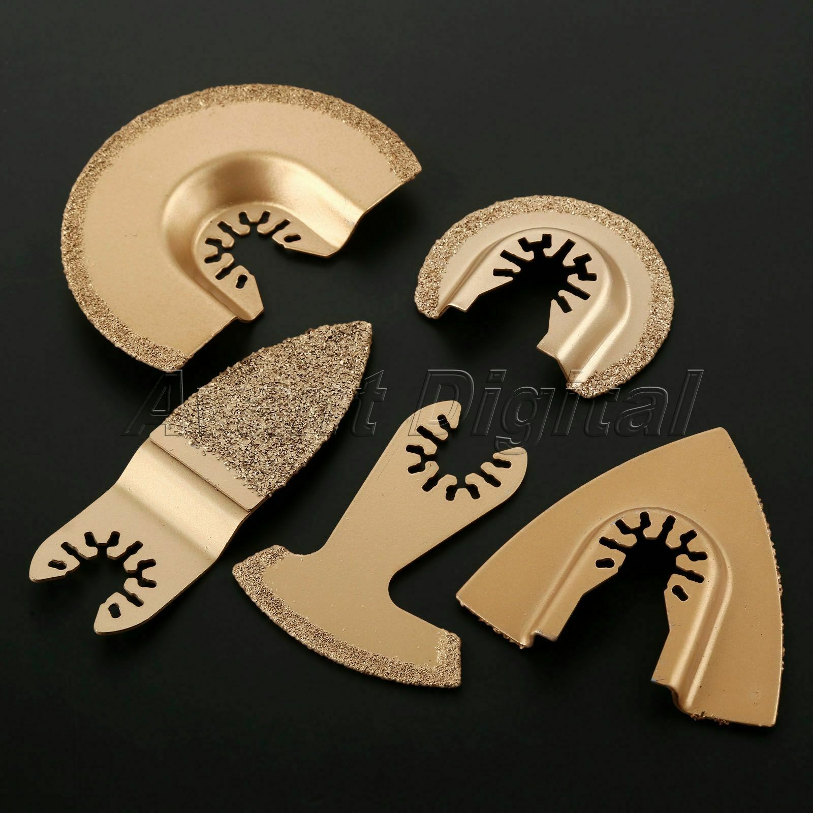 5pcs Oscillating Tool Saw Blades Rasp Concrete Stone Wood Grinding Cutting Tool