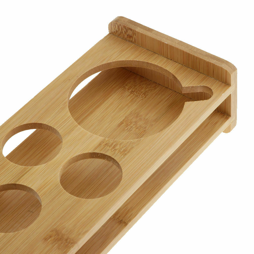 Bamboo Cup Holder Organizer Rack 7/12 Holes Home Cup Storage Holder Stand