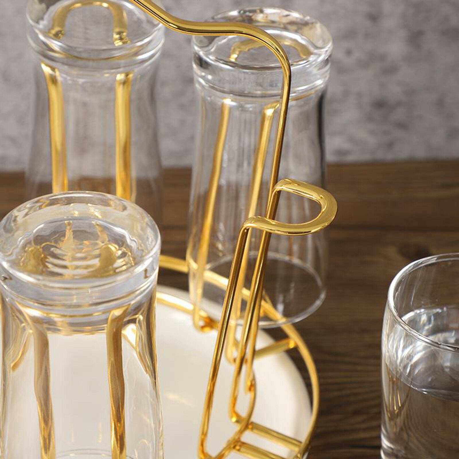 Golden Mug Holder Stand Metal Drainer RackTree Mugs Bottles Kitchen Storage