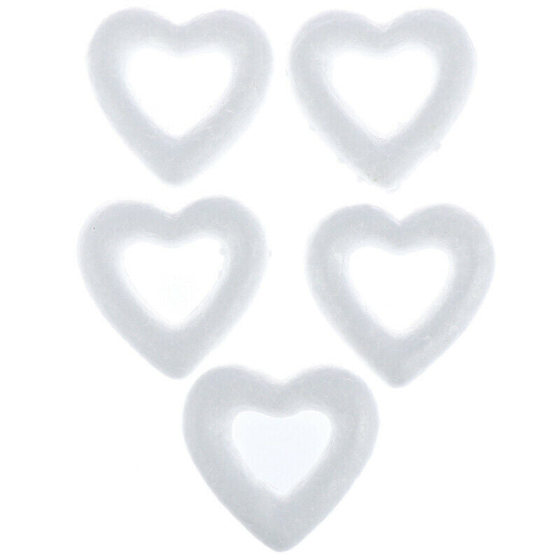 5PCS DIY White Heart Polystyrene Styrofoam Foam Ball For Christmas Orname.l8