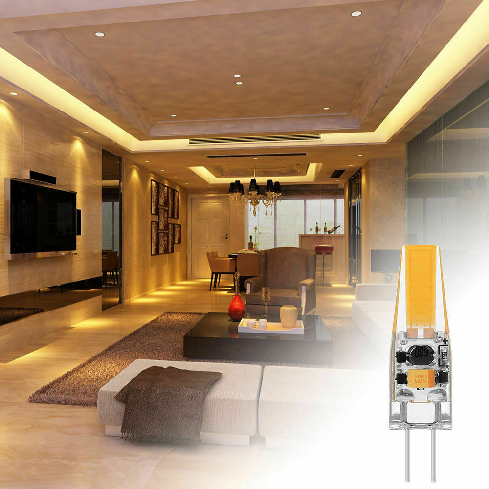 5 Pcs G4 3W Dimmable COB LED Light Bulb   12V Crystal Silicone Lamp 38MM