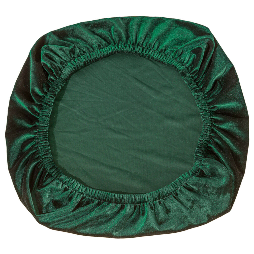 2x Stretch Velvet Chair Covers Dining Chair Soft Stool Home Decor Green