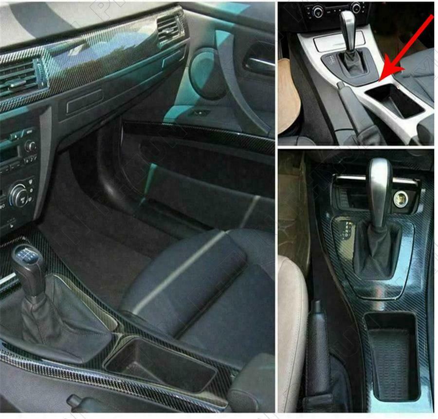 For 2005-12 BMW 3 Series E90 E92 E93 LHD Interior Glossy Carbon Fiber Wrap Trim