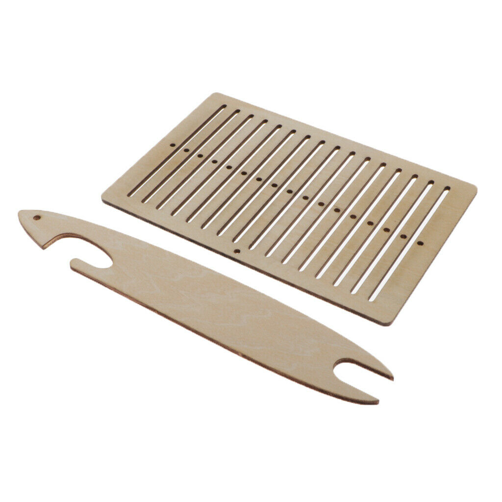 2Set Mini Weaving Looms Lab Knitting Sewing Wood Needles Comb Arts & Crafts