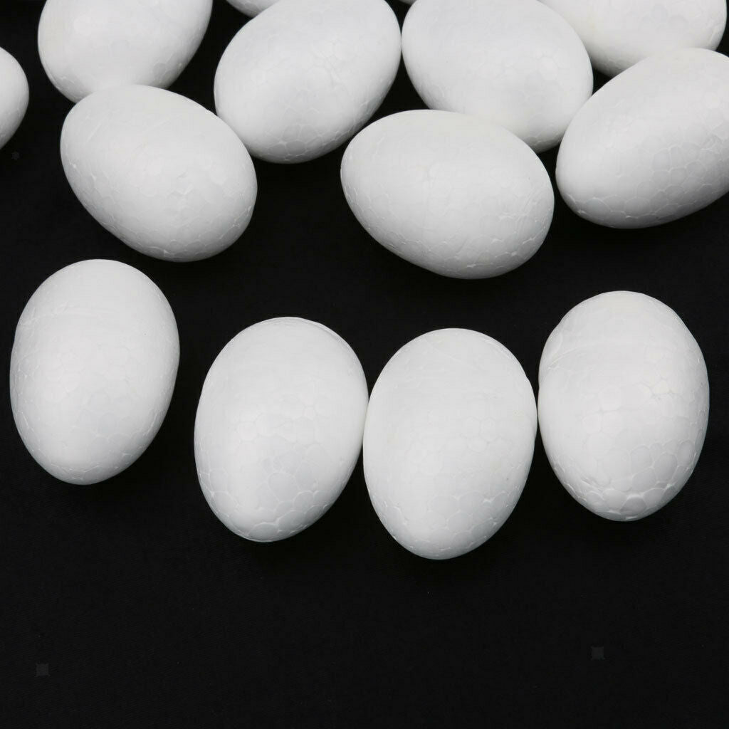50Pcs White Shaped Polystyrene Foam Modelling Handmade for Christmas Easter