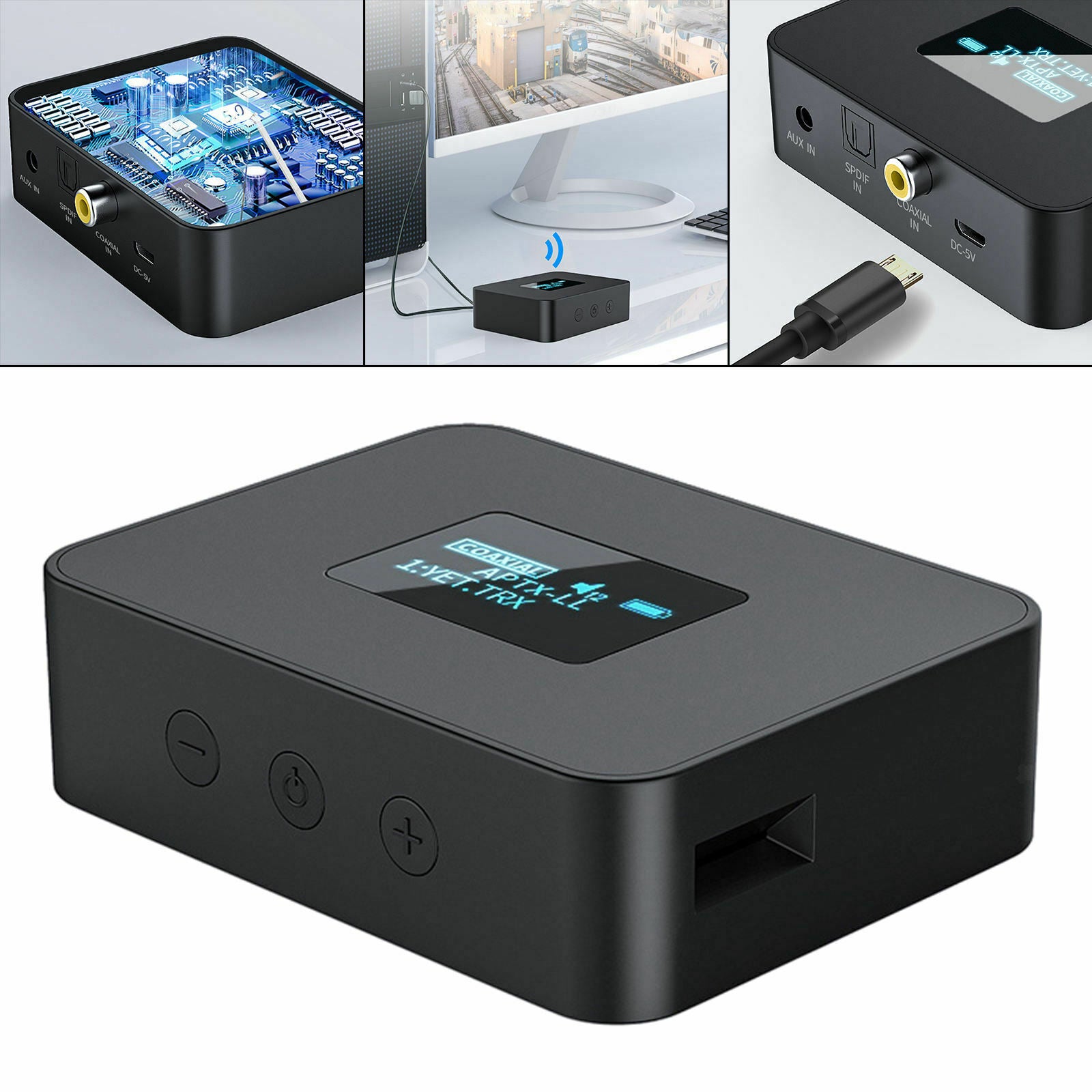 Bluetooth 5.0 Wireless Audio Adapter HiFi Sound for TV PC Headphones